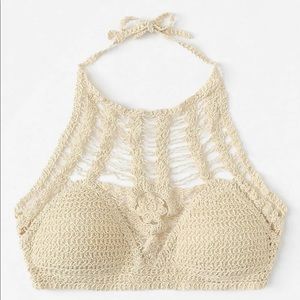 🧜🏼‍♀️ Crochet Cut Out Halter Top🧜🏼‍♀️